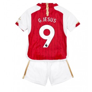 Arsenal Gabriel Jesus #9 Replica Home Stadium Kit for Kids 2023-24 Short Sleeve (+ pants)